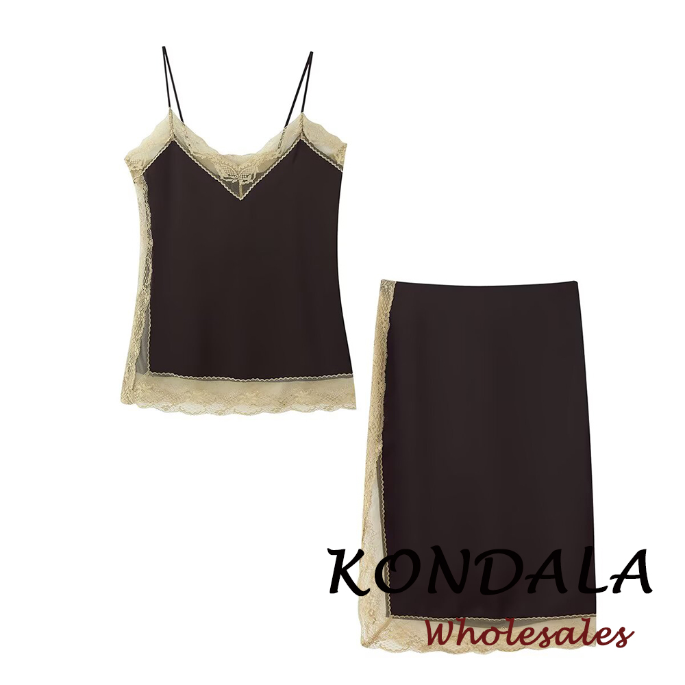 Women Formal Wear For Summer - KONDALA Chic Fashion 2026 Brown Sexy