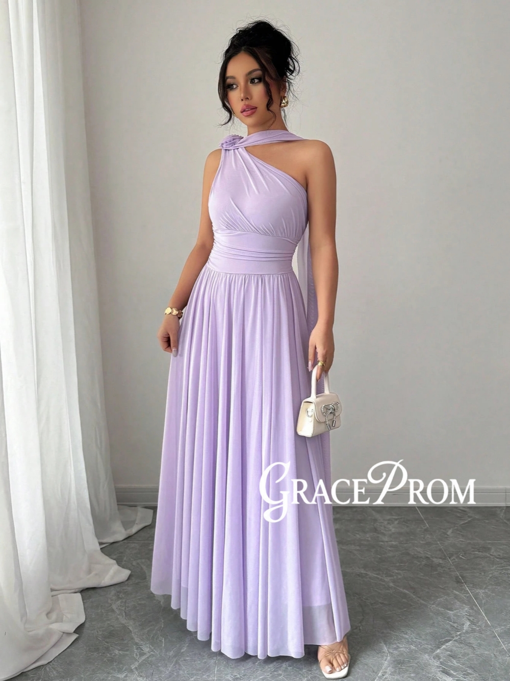 Women'S Holiday Formal Wear - Beautiful A Line Floral Decor Evening