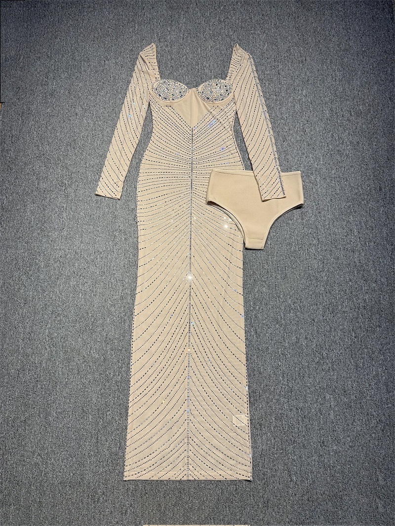 Luxury Crystals Beige Women Pr - Women'S Holiday Formal Wear のレビューと価格