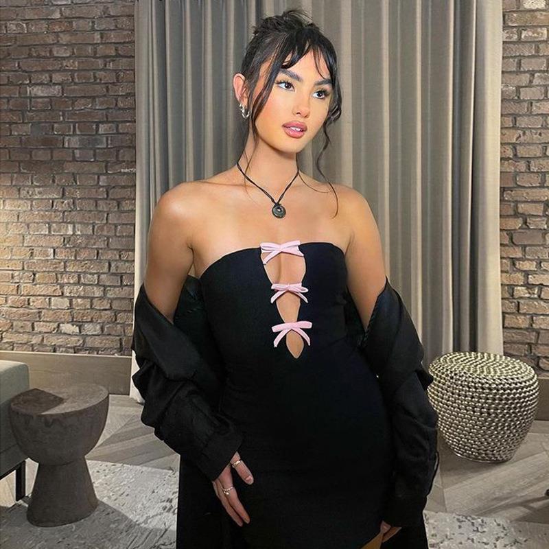 Elegant Bow Backless Sleeveles - Women Formal Wear For Summer のレビューと価格