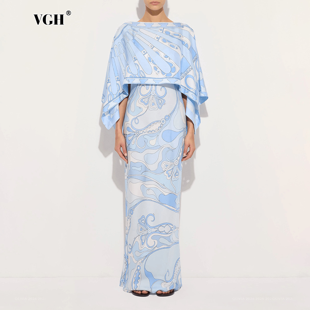 VGH Light Blue Abstract Print  - Women Formal Wear For Summer のレビューと価格