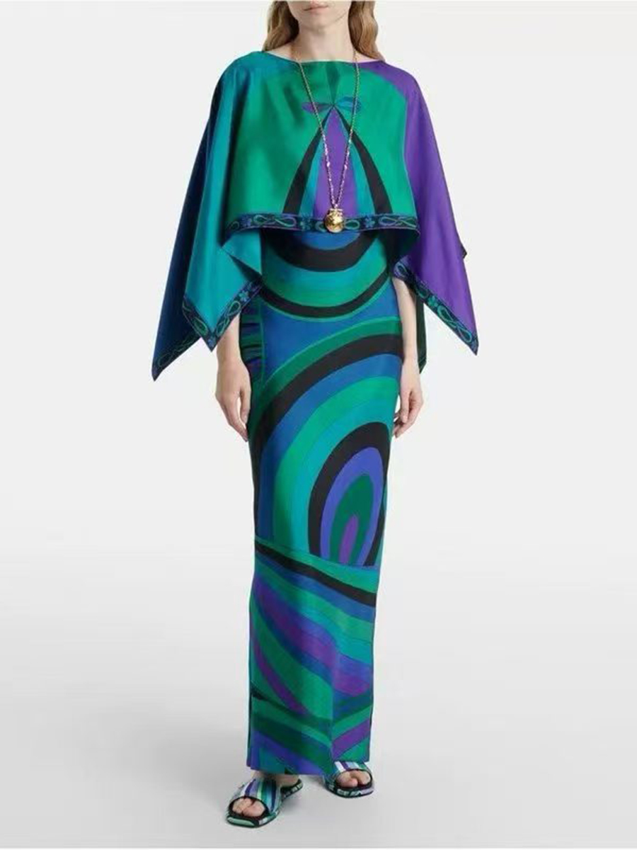 VGH Light Blue Abstract Print  - Women Formal Wear For Summer のレビューと価格