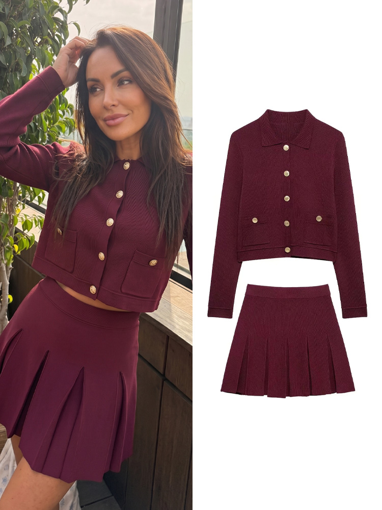 HH Elegant Women Knitted Red S - Women Formal Wear For Summer のレビューと価格