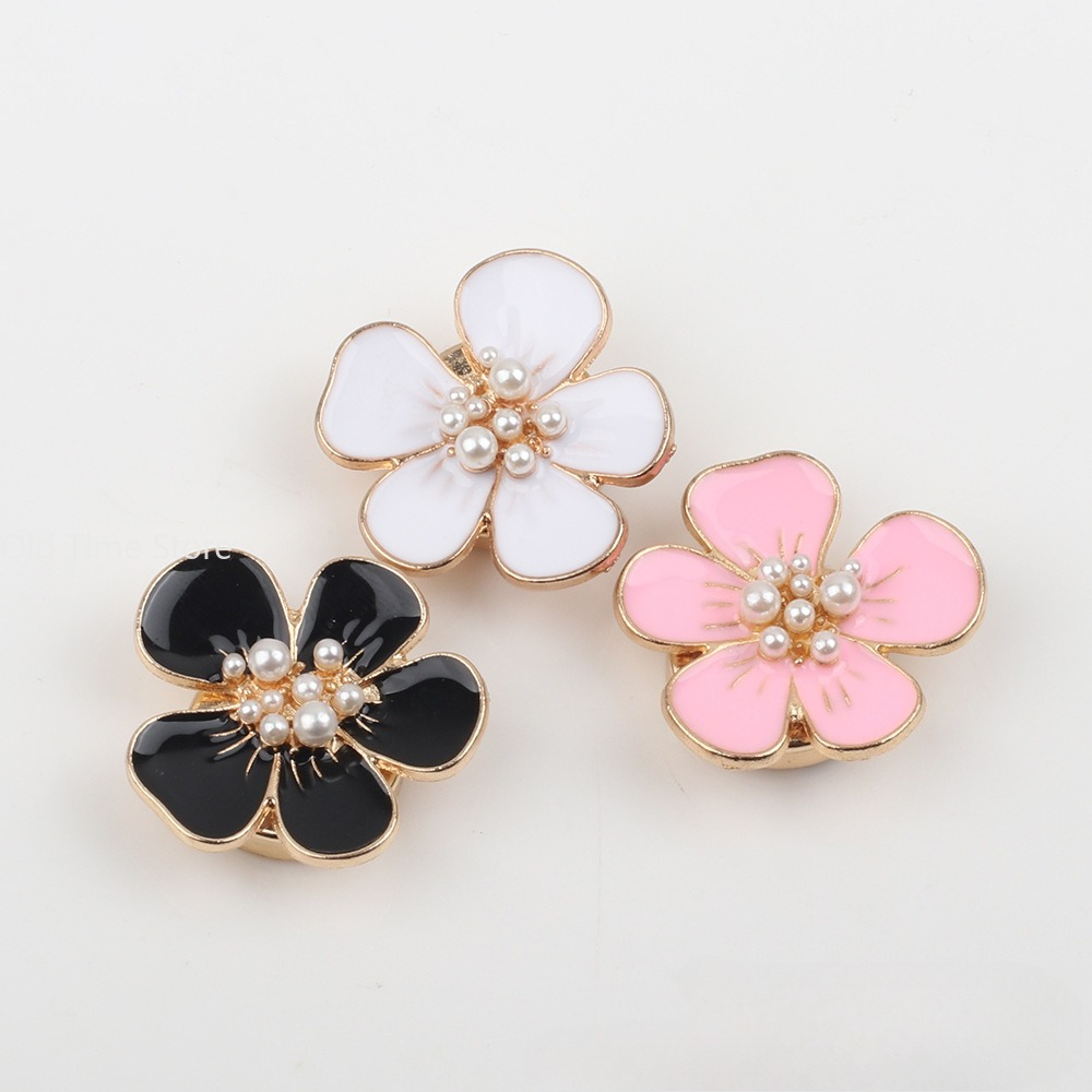1pc Pearl Camellia Button Cove - Women Formal Wear With Tie のレビューと価格