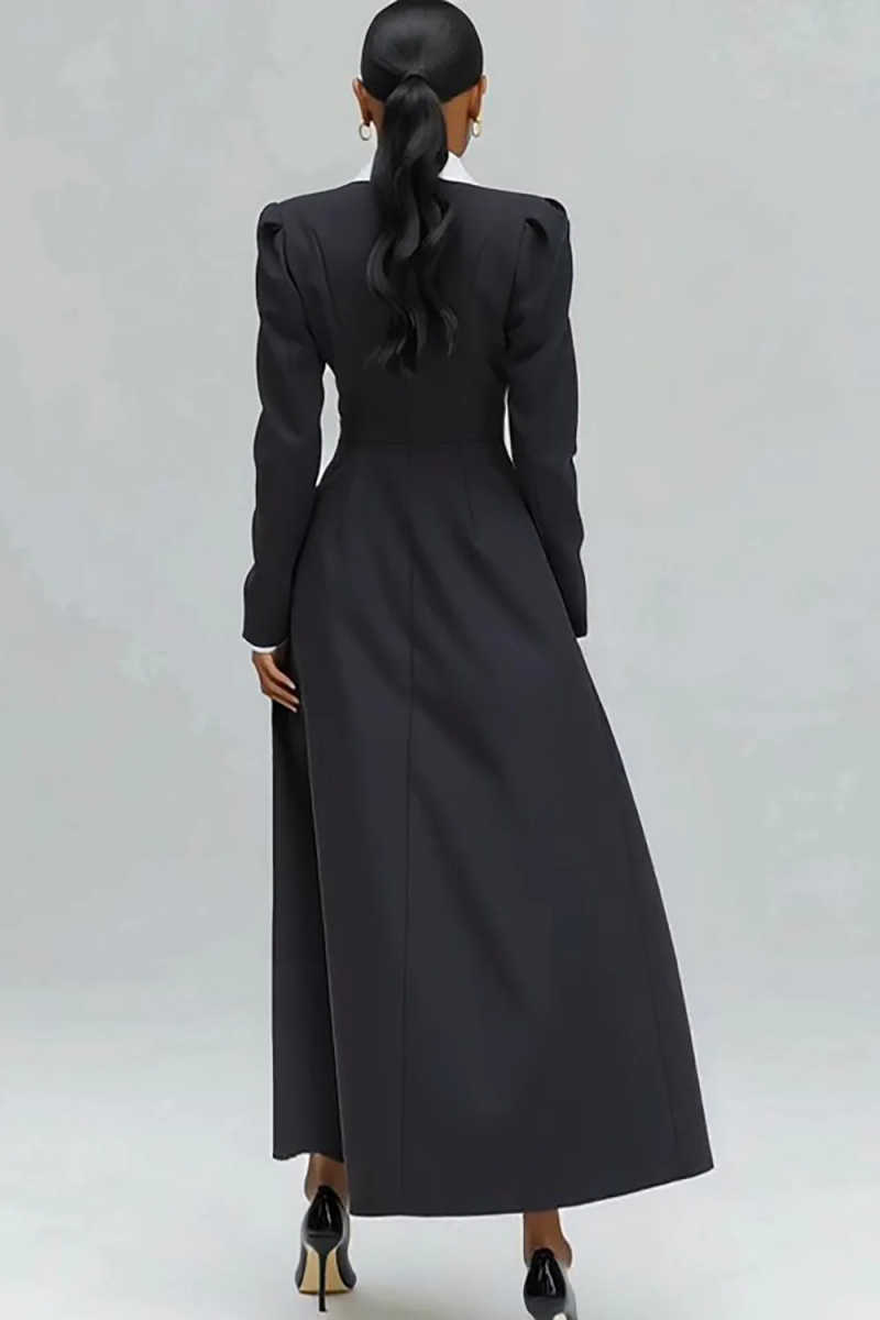 A Line Women Long Blazer Jacke - Women Formal Wear With Tie のレビューと価格