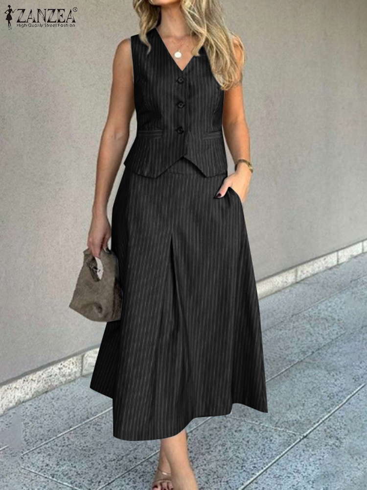 ZANZEA Office Women 2 Piece Se - Shift Dress Sleeveless のレビューと価格