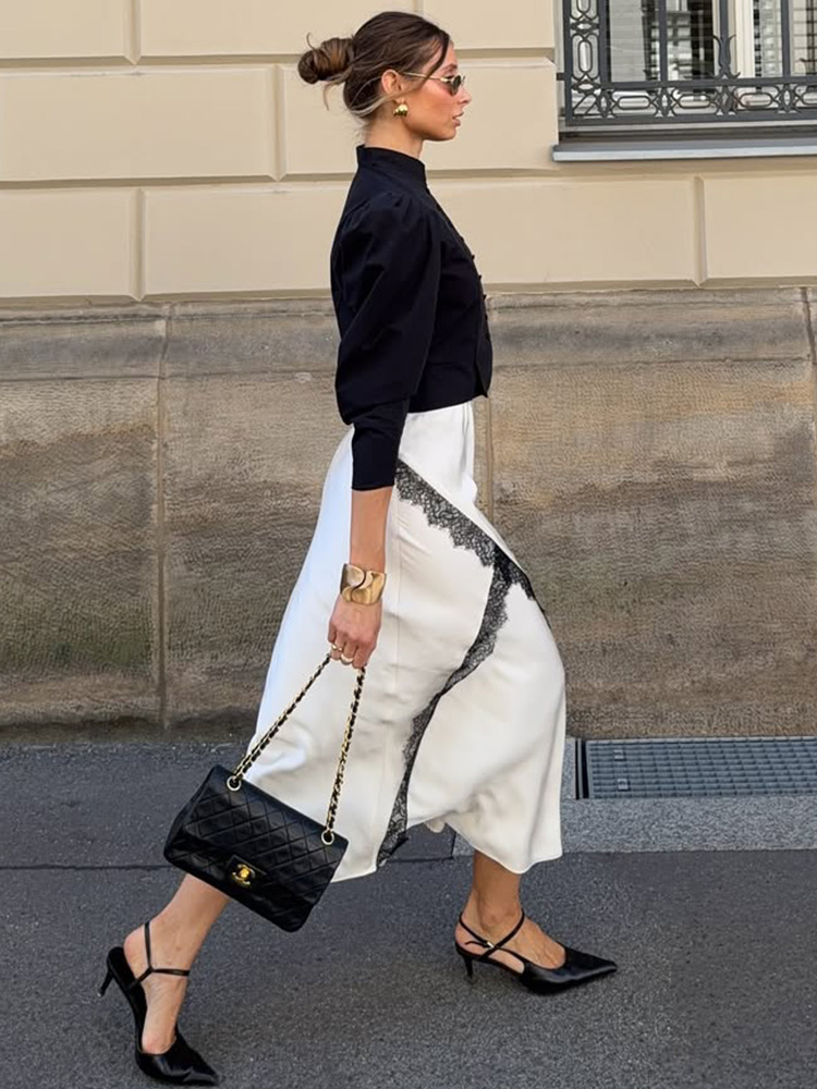 Trendix Lace Crop Top And Slit - Shift Dress Sleeveless のレビューと価格