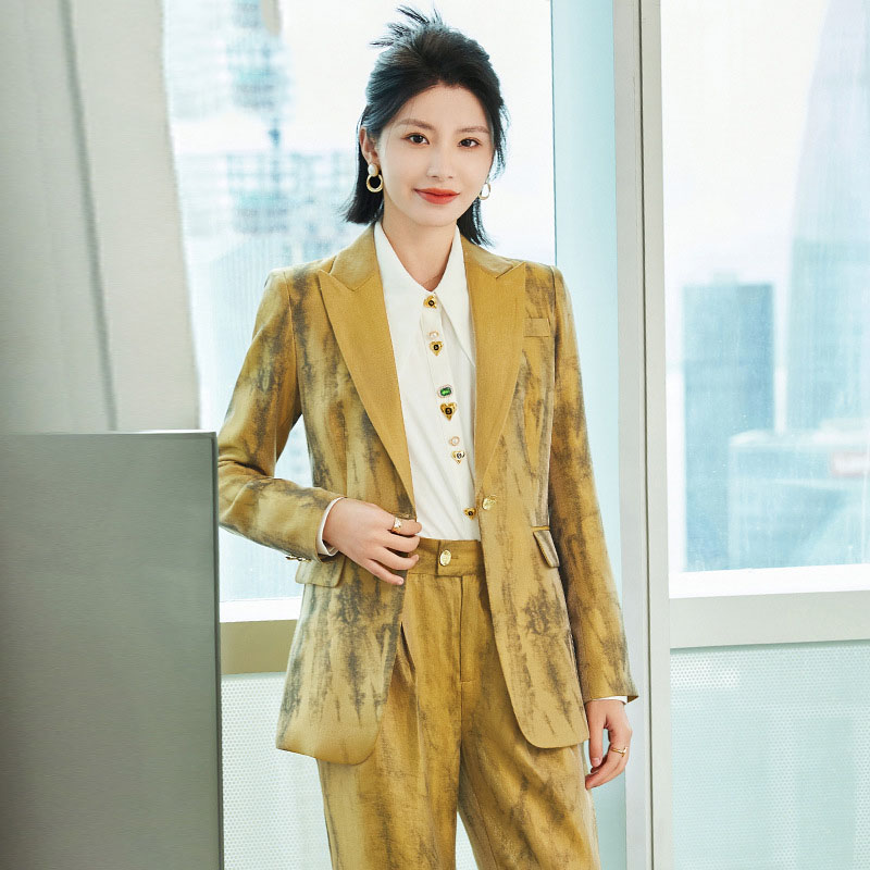 Women Golden Black Formal Pant - Women Formal Wear With Tie のレビューと価格