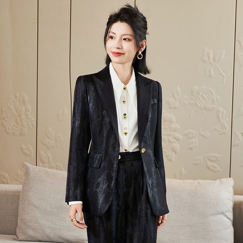 Women Golden Black Formal Pant - Women Formal Wear With Tie のレビューと価格