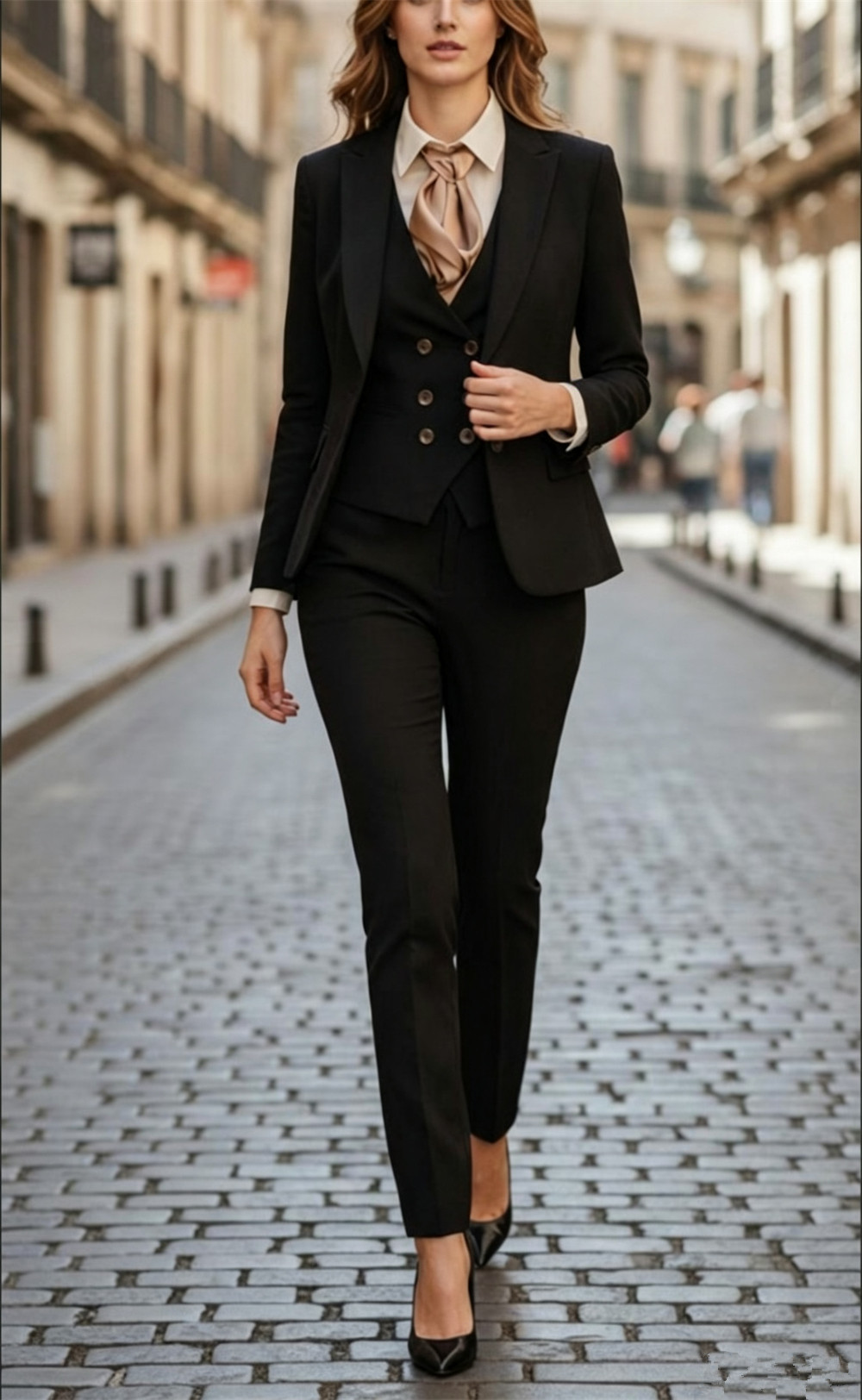 Women’s Black 3 Pieces Suit Se - Women Formal Wear Vest のレビューと価格