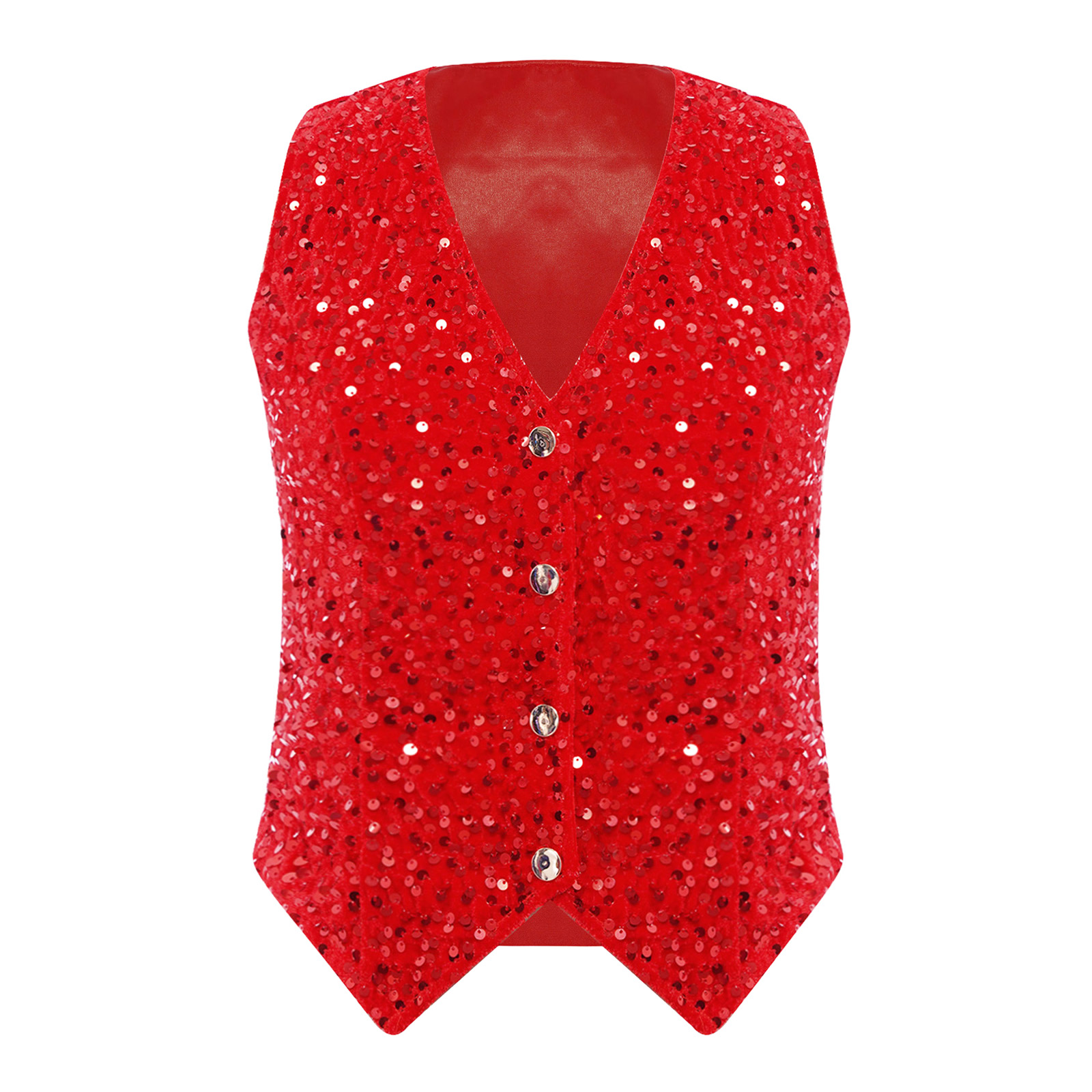 Women Shiny Sequins Vest Chris - Women Formal Wear Vest のレビューと価格