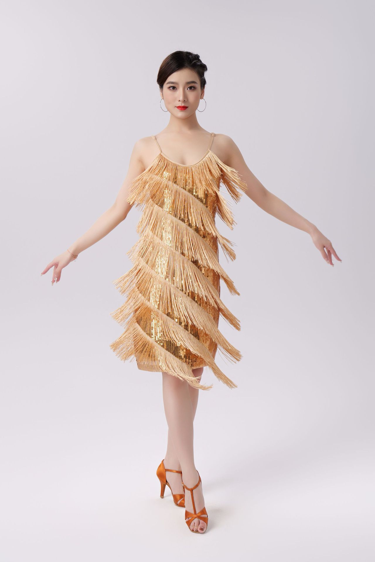 Dance Clothes Women Sexy Sequi - Shift Dress Sleeveless のレビューと価格