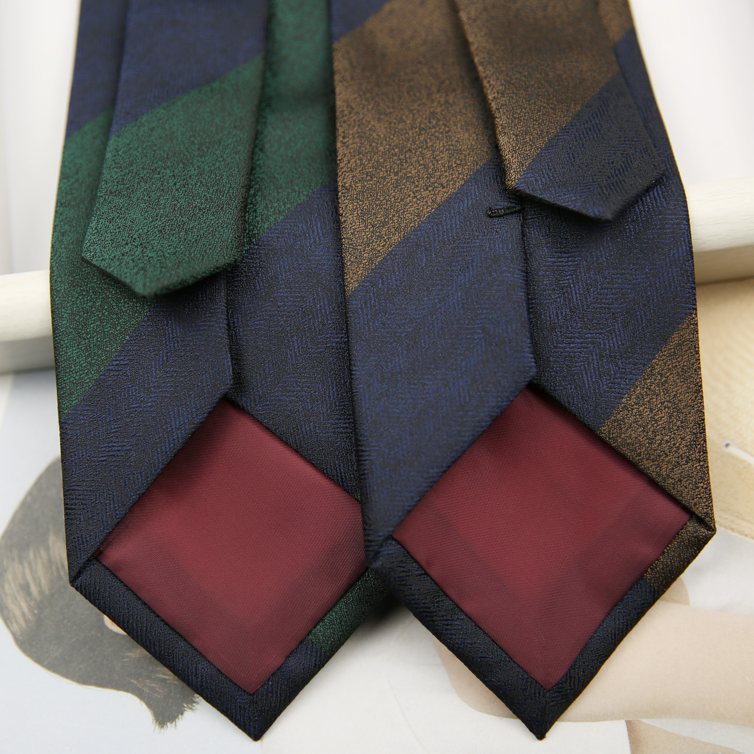 Fashion 8cm Navy Striped Neckt - Women Formal Wear With Tie のレビューと価格