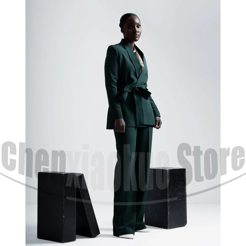 Women Suit Belted Blazer and W - Women Formal Wear With Tie のレビューと価格