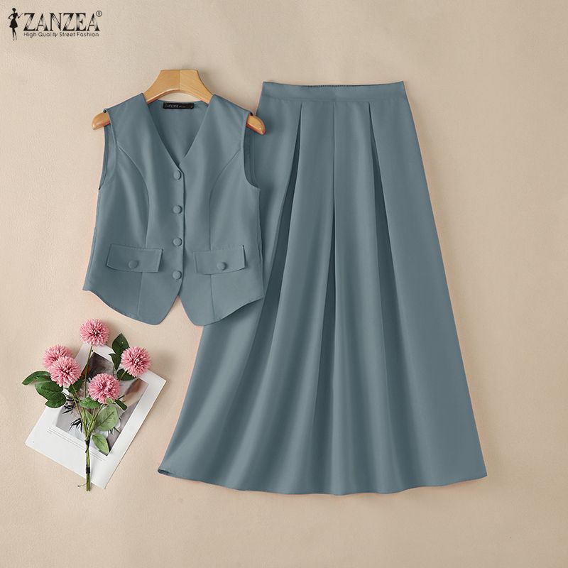 2026 ZANZEA Summer 2 Piece Set - Shift Dress Sleeveless のレビューと価格