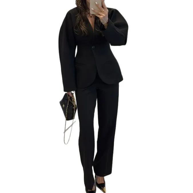 2025 New Women Black V Neck Wa - Women Formal Wear With Tie のレビューと価格