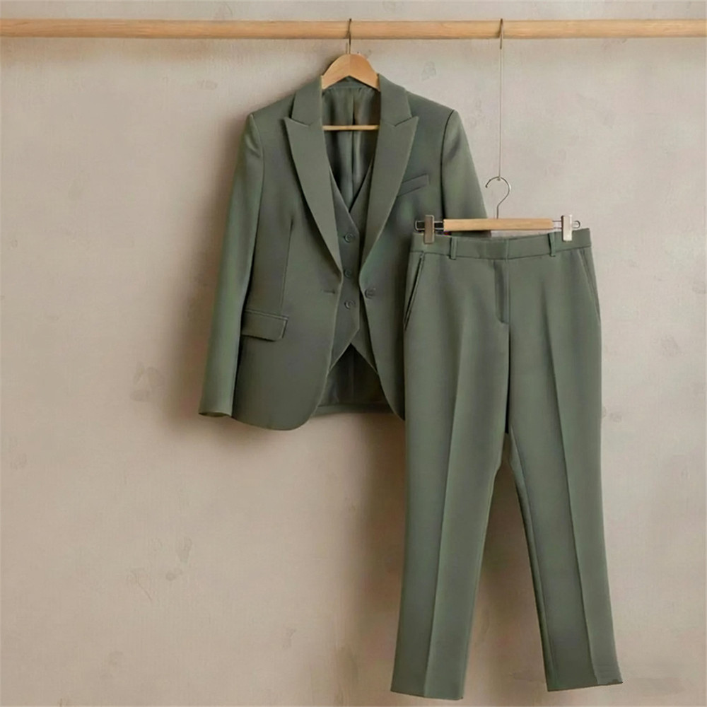 New Sage Green Women's Suit 3  - Women Formal Wear Vest のレビューと価格