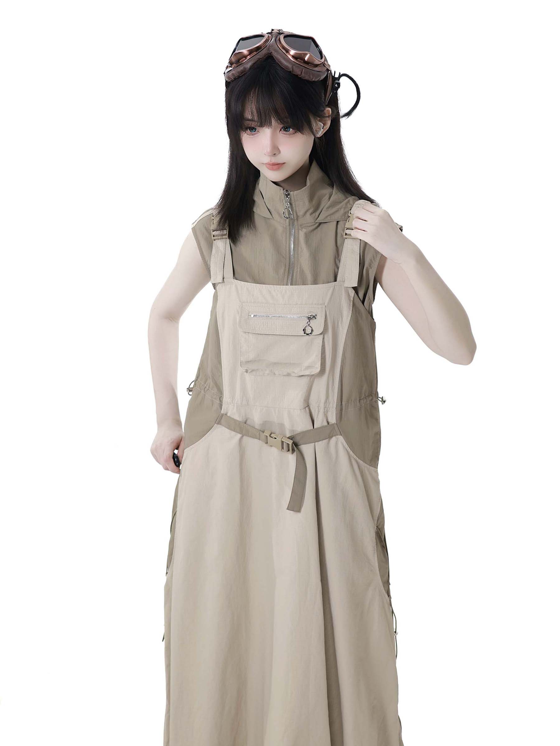 Lightweight Breathable Khaki E - Shift Dress Sleeveless のレビューと価格
