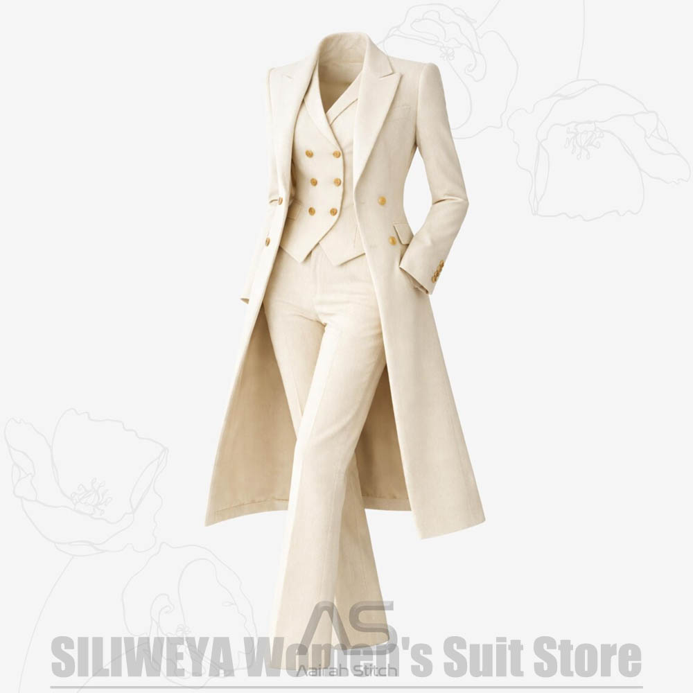 Women's Suit 3 Piece Double Br - Women Formal Wear For Wedding のレビューと価格
