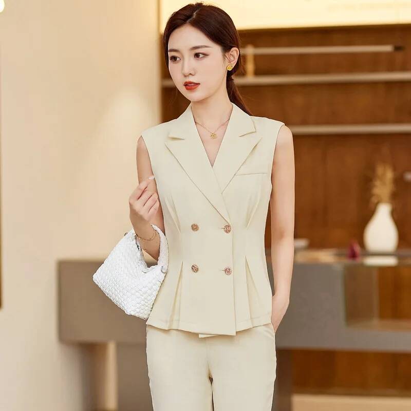 Women Elegant Pantsuits with 2 - Women Formal Wear Vest のレビューと価格