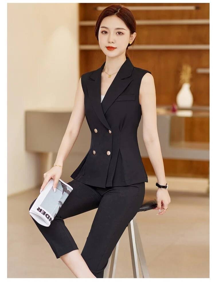 Women Elegant Pantsuits with 2 - Women Formal Wear Vest のレビューと価格
