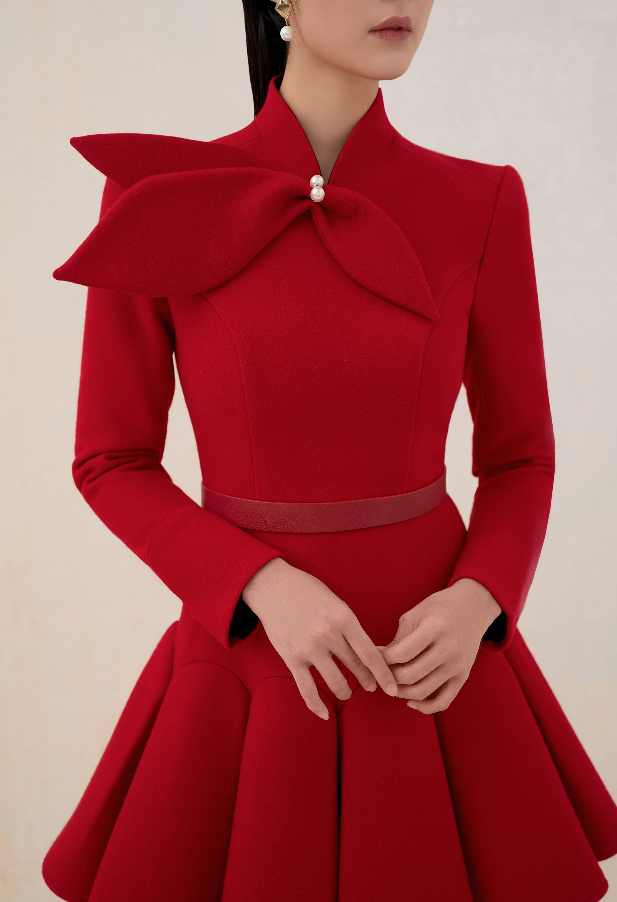 tailor shop light red wool dre - Formal Dress Female のレビューと価格