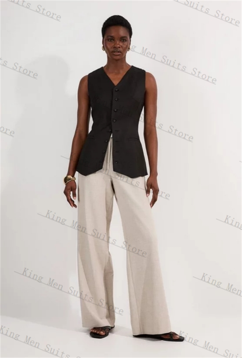 Black Formal Women Suits Set 2 - Women Formal Wear Vest のレビューと価格