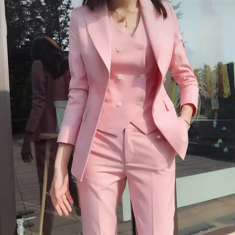 Fashion Luxury Women Suit 3 Pi - Women Formal Wear Vest のレビューと価格