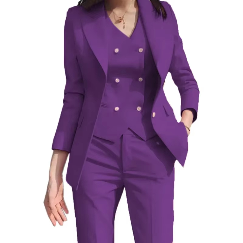 Fashion Luxury Women Suit 3 Pi - Women Formal Wear Vest のレビューと価格